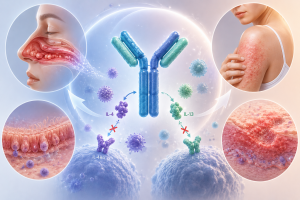blocking IL-4 and IL-13 signalling through the IL-4 receptor alpha pathway, reducing type 2 inflammation in chronic rhinosinusitis with nasal polyps and atopic dermatitis